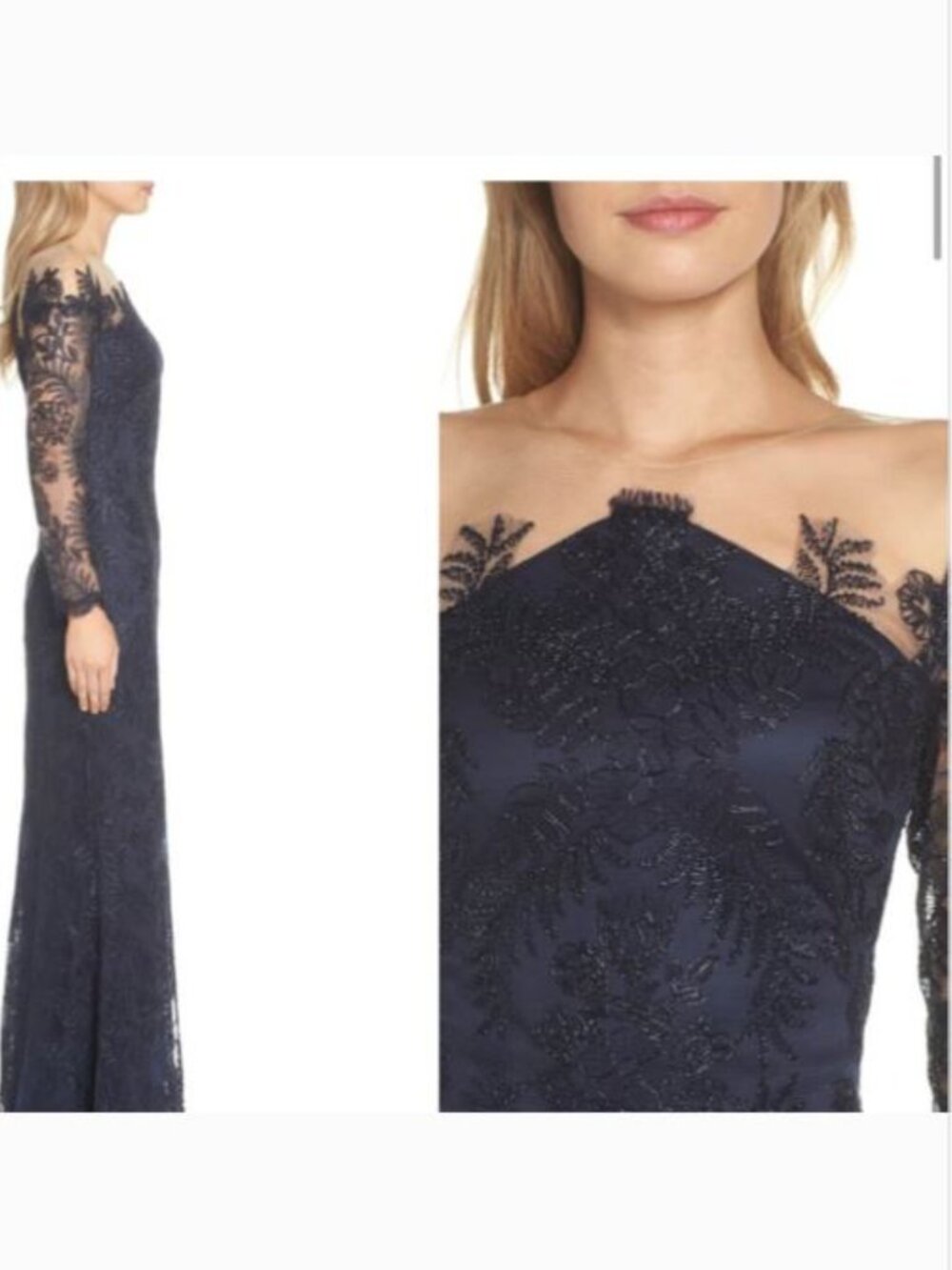Tadashi Shoji Embroidered gown
